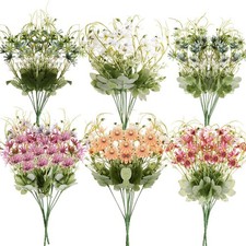 12 Bundle Artificial Wildflowers Daisy Bundle Fake Daisies Silk Flowers for H...