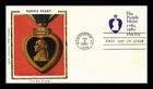 US COVER PURPLE HEART 200TH ANNIVERSARY POSTAL STATIONERY FDC COLORANO SILK