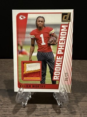 2024 Panini Donruss  Rookie Phenom  Xavier Worthy (RC) Tri-Color Patch (05/25)