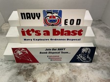 Navy EOD Bumper Stickers  Lot of 3.  9" x 2.25" Rare Vintage 1983