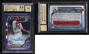 2019 Bowman Chrome Prospect Purple Refractor /250 Elehuris Montero BGS 9.5 Auto