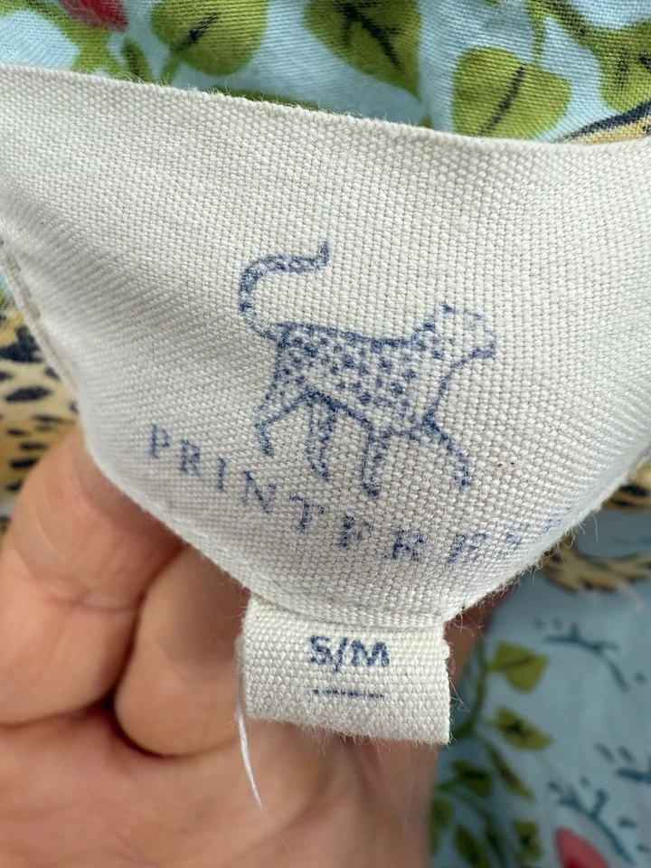 PrintFresh Robe Bagheera Holly S/M NO BELT Mint Green Garden & Nature 48” Long - Image 3 of 4