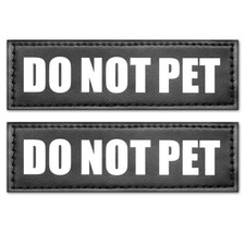 2-Pack "Do Not Pet" Service Dog Patches for Service Vest Harness Small