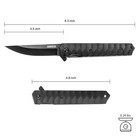 EDC Folding Knife - Ball Bearing Flip Open 3.54" Tanto Blade Aluminum Handle — photo 4