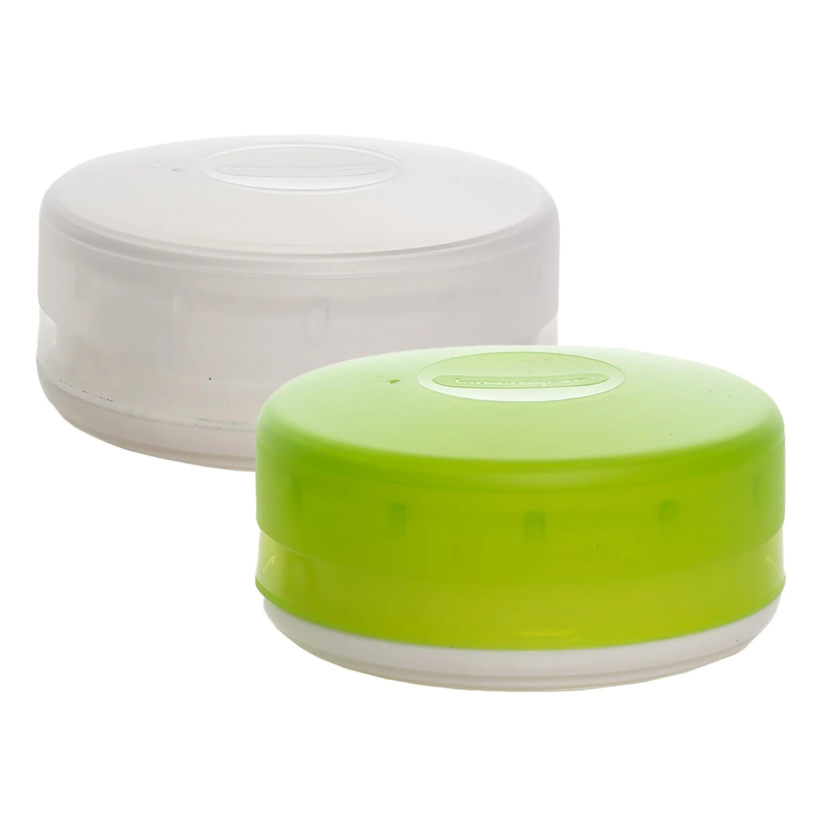 humangear GoTubb 2 Pack Clear Green Food Storage Containers Easy Open 80 Char...