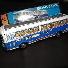 Ichiko Tin Toy Car JNR Highway Bus Friction Power W/BOX F/S FEDEX