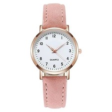 Ladies Leather Quartz Watch Fashion Luxury Back Light Wristwatch