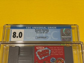 Bubble Bobble Taito (CGC 8.0, Rare, 1989) Nintendo NES not WATA PSA VGA 😊