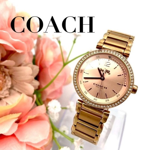 Coach Rhinestone Watch Coach 382 Pink Gold Rhinestone Quartz Watch | eBay