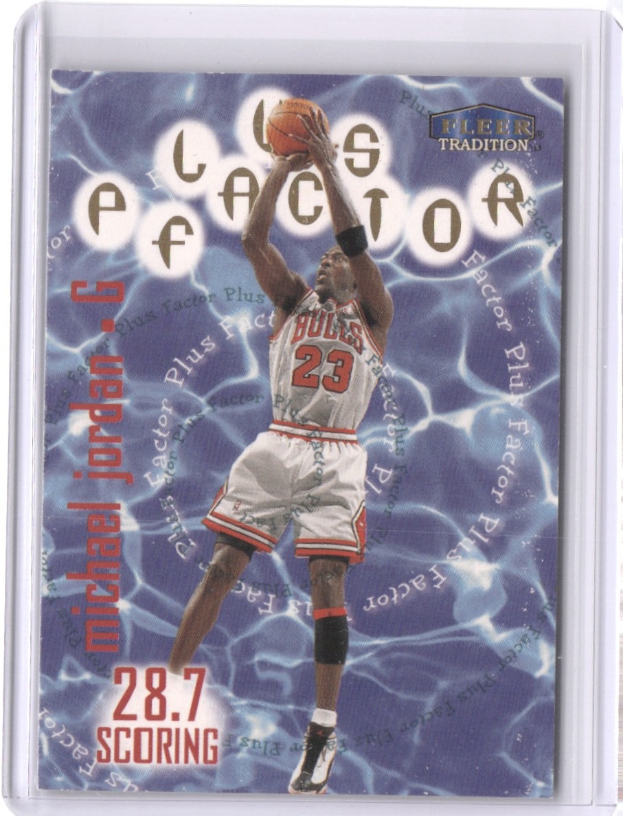 1998-99 Fleer Tradition #142 Michael Jordan Plus Factor Insert