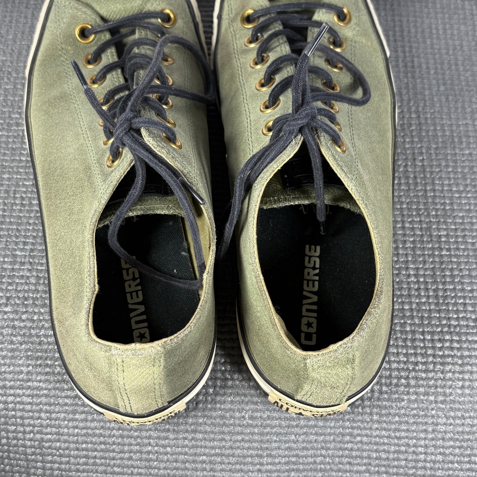 Converse Chuck Taylor All Star Sneakers Mens 9 Womens 11 Green Canvas Low Top  thumbnail 6