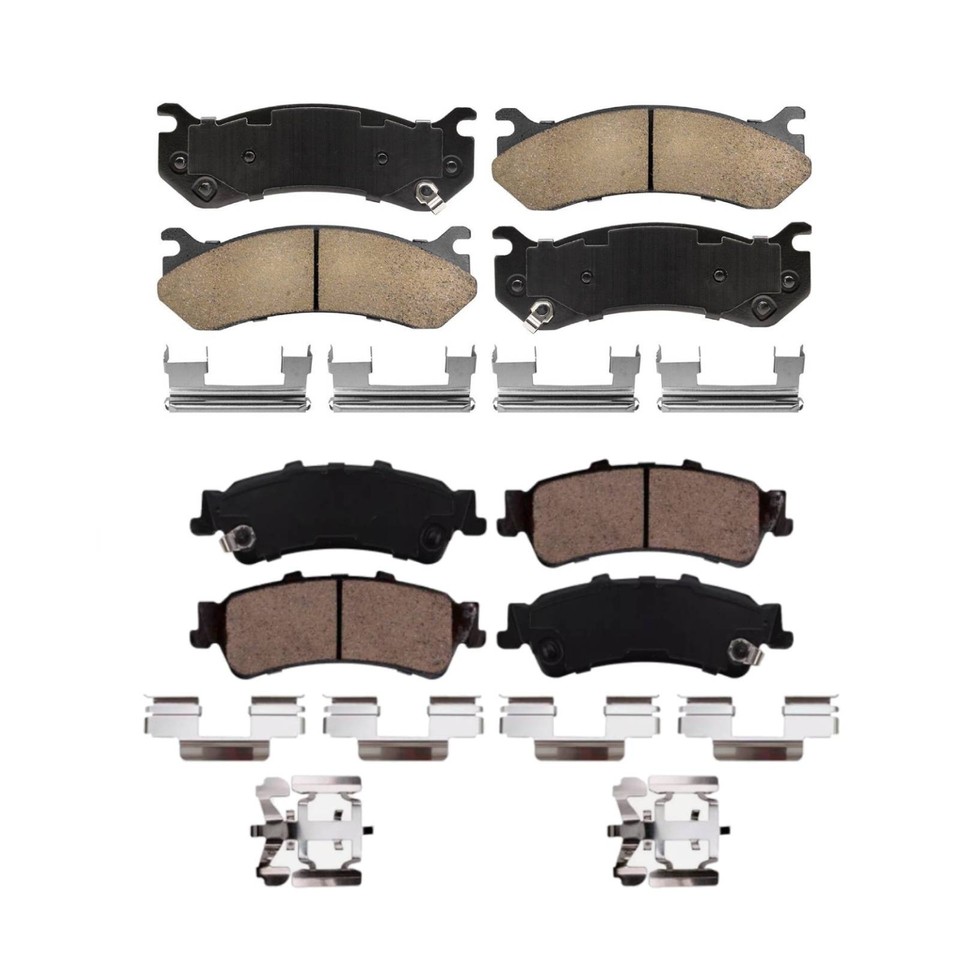 Rear Brake Rotors & Premium Ceramic Pads Kit For Chevy Silverado 1500, GMC Yukon, Tahoe, Suburban (2014-2020)