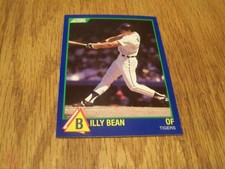 BILLY BEAN  ROOKIE 1989 SCORE RISING STAR  BASEBALL CARD #19