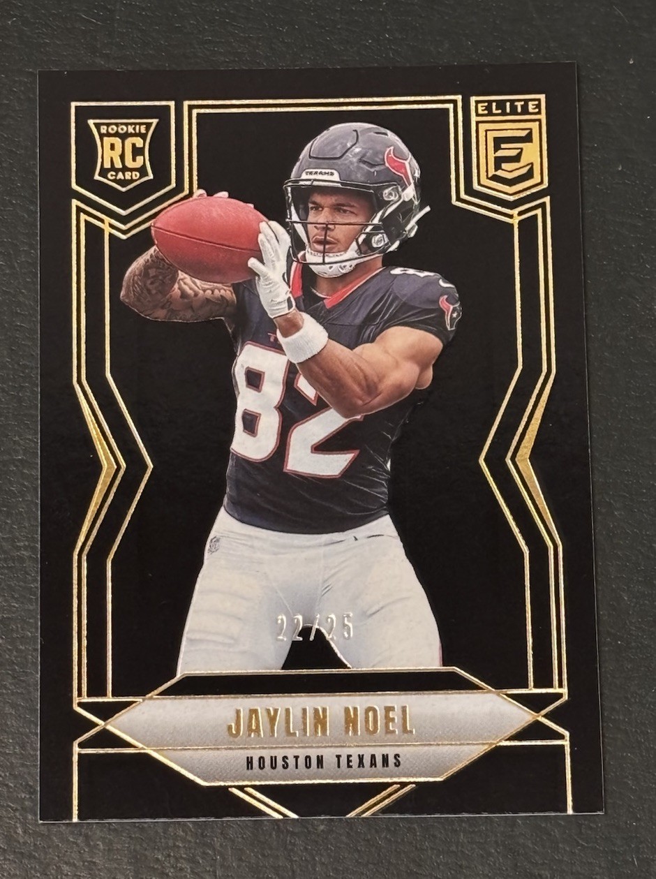 2025 Donruss Elite Rookie Jaylin Noel Black Parallel SP 22/25 #135 Texans RC