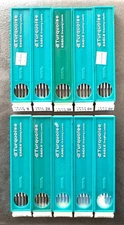 Vintage Lot 10 Eagle Drawing Leads Turquoise Boxes Asst Sizes Non Photo Blue 