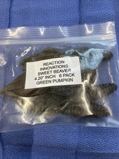 REACTION INNOVATION SWEET BEAVER 4.20"  CREACHER CRAW BAITS GREEN PUMPKIN 6 PK