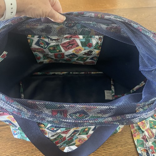 Vera Bradley 3 Pc Lighten Up Go Anywhere Cuban Stamps Carry On Travel Bag/Tote - Picture 10 of 14