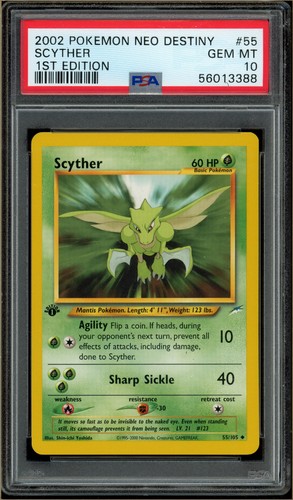 Scyther (1st Edition) graded PSA 10 for sale on eBay
