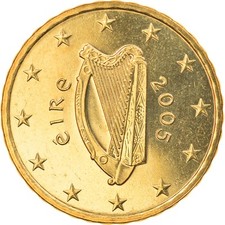 [#916622] IRELAND REPUBLIC, 10 Euro Cent, 2005, Sandyford, STGL, Messing, KM:35