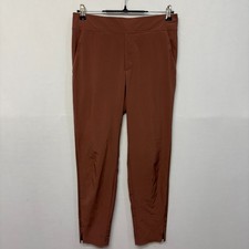 Athleta Women Brooklyn Ankle Pants Size 4 Brown Polyester Blend C041 -9