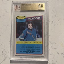 1980-81 OPC #149 PHIL ESPOSITO (tl/gl) Bvg 9.5 Mint  New York Rangers *HOF*