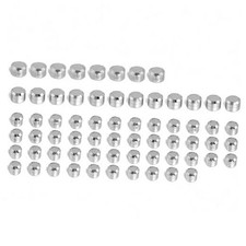 66 pcs M8 Engine Bolt Covers Kit Head Bolt Caps Toppers for Harley Chrome