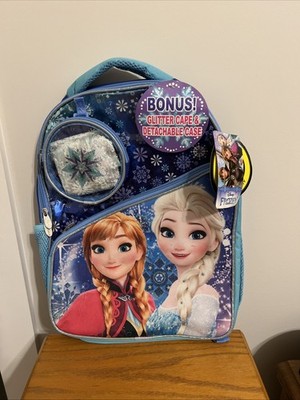 Disney Frozen Backpack with Bonus Glitter Cape & Detachable Case-NWT