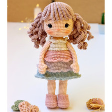 Vestito pastello Amigurumi bambola all'uncinetto, fatto a mano simpatico regalo per bambini e collezionisti