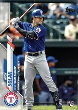 2020 Topps Update Nick Solak Rookie Debut RC U-149 Texas Rangers MLB Baseball...