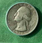 1935 p Washington Quarter 90% rare g- f