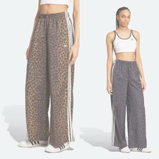 adidas WMNS Wide Leg Satin Pants Multicolor Leopard KA2666 Japan Size Authentic