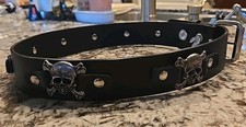 Funk Plus Skull and Crossbones Belt High Quality Punk Goth Made In USA