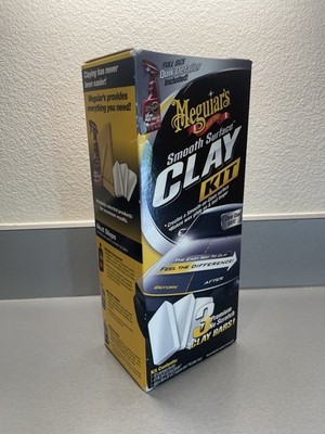 MEGUIARS Smooth Surface Clay Kit Automotive Paint Cleaner 3 Bars Detailing NEW