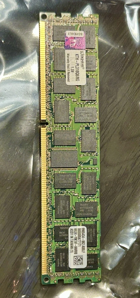 KTH-PL310Q8/8G Kingston 8GB PC3-8500 DDR3-1066MHz ECC Registered DIMM Memory Mod - Image 2 of 4