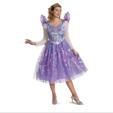 NEW Glinda Wicked Deluxe Halloween Costume Adult Womens Medium 8-10 Purple Dress