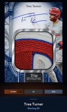 25 Topps Bunt DIGITAL Sterling Signature Relic ICONIC Trea Turner