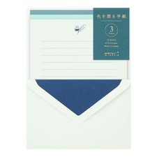 DESIGNPHIL 86917006 Midori Letter Set, Gift Color, Approx. H210xW148mm, blue