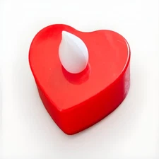 6Pcs Heart Shaped Candle Lights LED Tealight Candle Flameless Creative