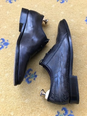 Berluti Leather Shoes Lace Up Alessandro Demesure Scritto Mens UK 7 US 8 EU 41