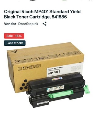 NEW Genuine Ricoh MP 401 Print Cartridge Toner