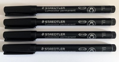 Permanentmarker Staedtler Lumocolor 318 schwarz 4 Stück