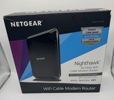 NETGEAR Nighthawk AC1900 WiFi Cable Modem Router C7000- READ DESCRIPTION