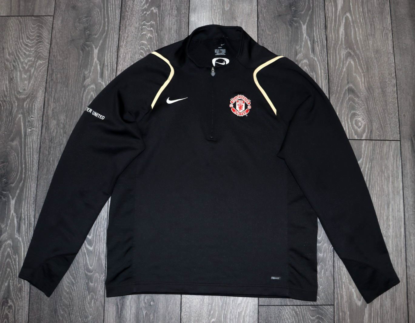VINTAGE 2006-07 MANCHESTER UNITED NIKE 1/4 ZIP DRILL TOP TOTAL 90 MEN'S MEDIUM