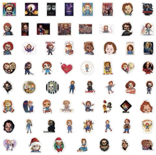 Evil Child Style Stickers 60pk Evil Killer Kid Toy Horror Stickers FREE ...