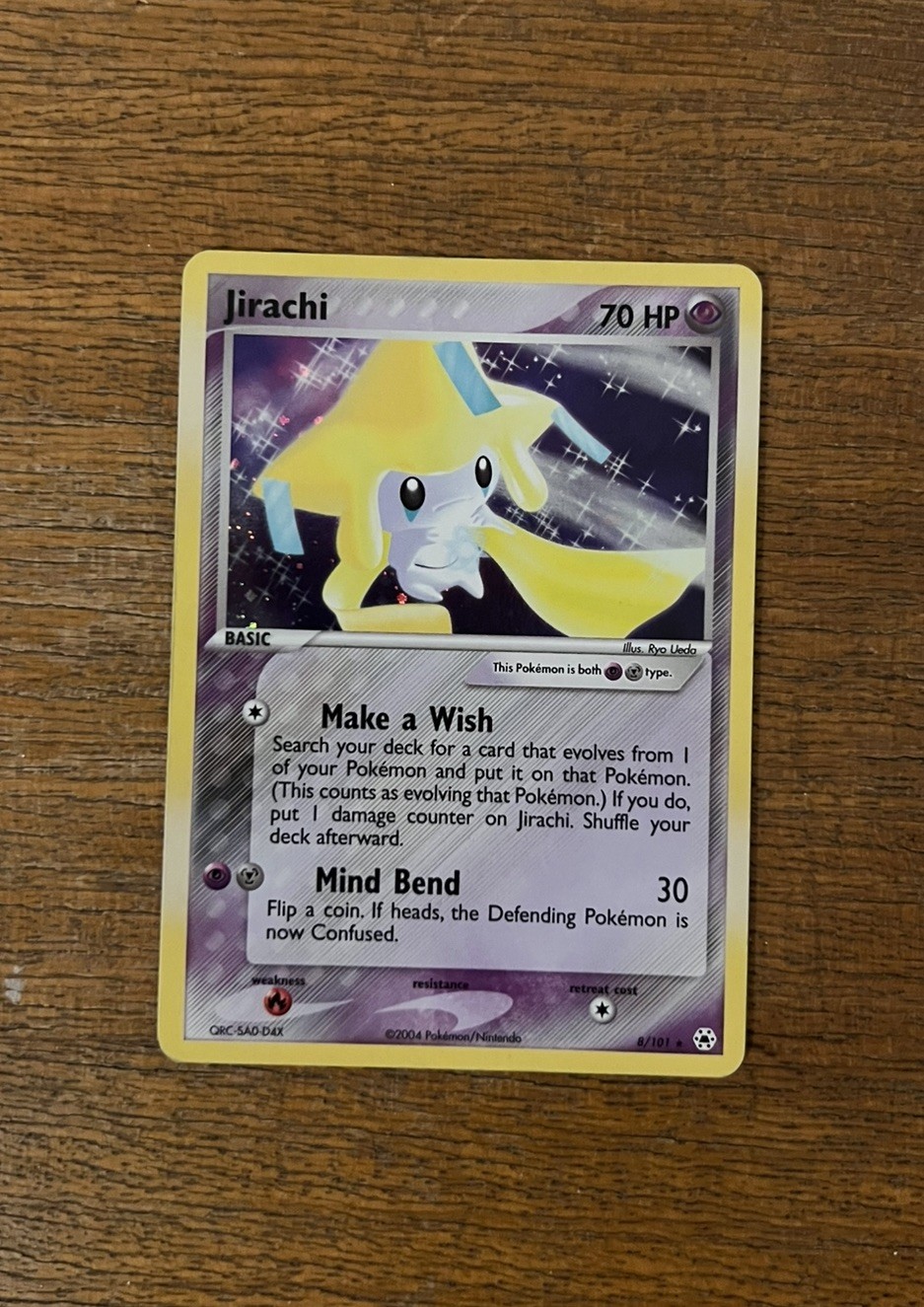 Jirachi 8/101 Rare Holo EX Hidden Legends Pokemon Card 2004 - NM