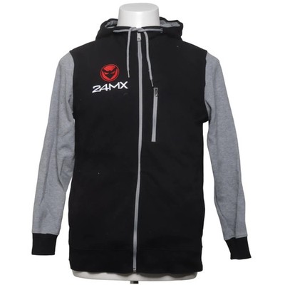 24MX, Kapuzenpullover, Größe: XS, Schwarz/Grau, Baumwolle, Einfarbig #FFr
