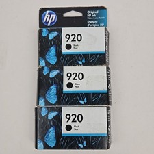 NEW HP 920 Black Ink Cartridge 3-Pack Genuine EXP. JUN 2022 MAR 2023