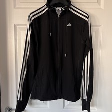 Adidas Climacool Track Top Jacket Gym Training Running Black Women’s S 8/10 UK