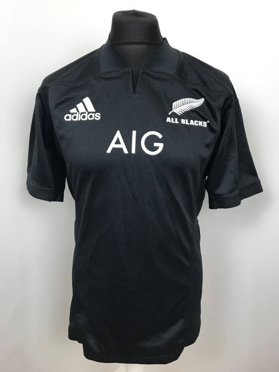 ALL BLACK Rugby Union New Zealand Rugby Jersey Home Shirt AIG