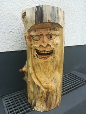 Holzschnitzkunst Skulptur Waldgeist Figur Holz Schnitzbeitel Bildhauerbeitel